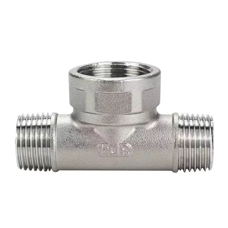 DN15-DN100 BSP Rostfritt stål Medium-Large Pipe Tee