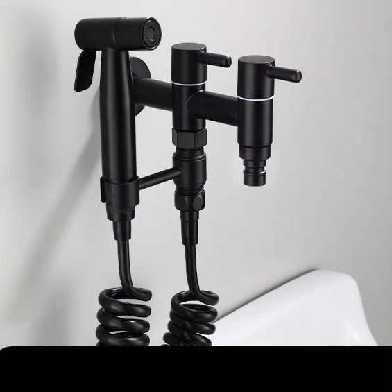 Dual-Control Pressurized Flushing Faucet Spray Gun