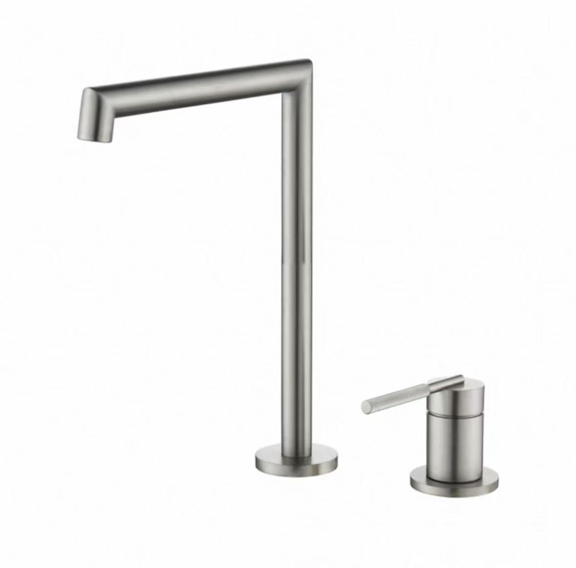 Spegel Silver Geometrisk delad kran Spegel Silver Geometrisk delad kran