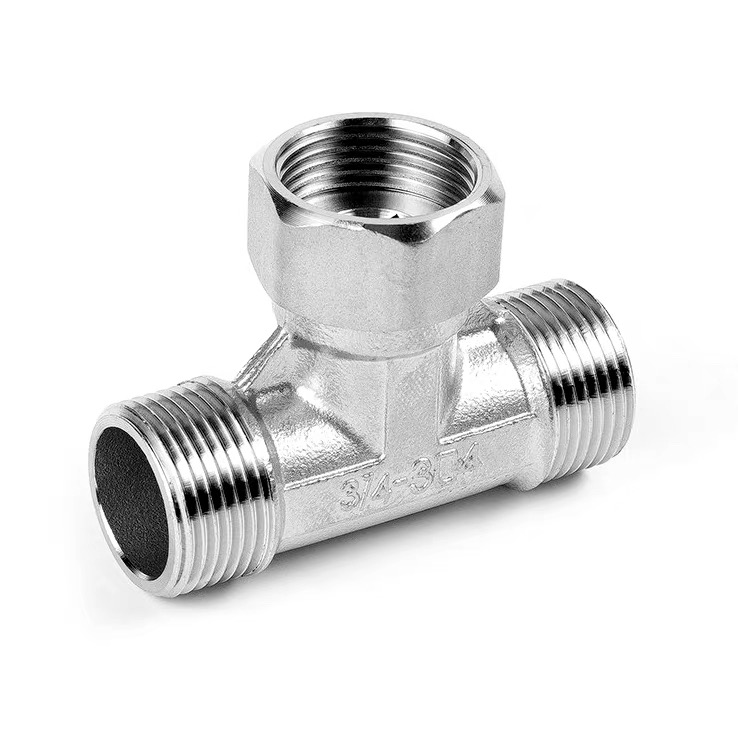 Rostfritt stål svängbar hona-hane-hona Pipe Tee